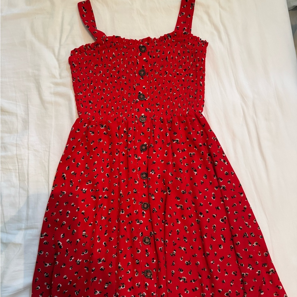 Red Button-Down Sundress